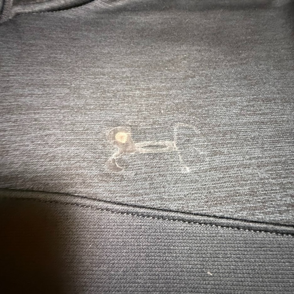 Under Armour Pullover Mens XL Black Loose 1/4 Zip Mock Neck Performance Fleece - Picture 4 of 6